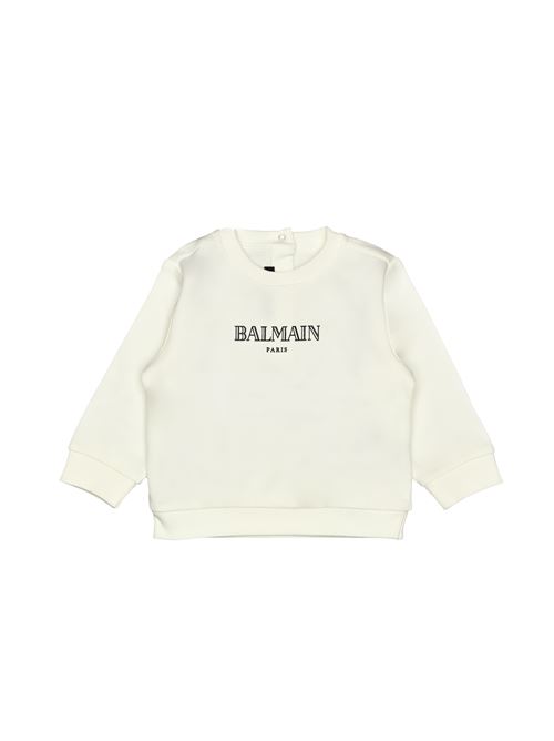 Felpa, unisex, logata. BALMAIN | BV4560 Z1753102NE